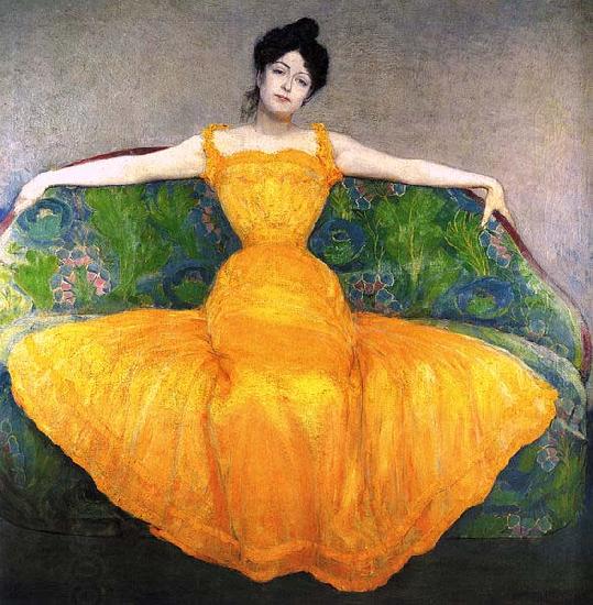 Max Kurzweil Mujer con un vestido amarillo China oil painting art